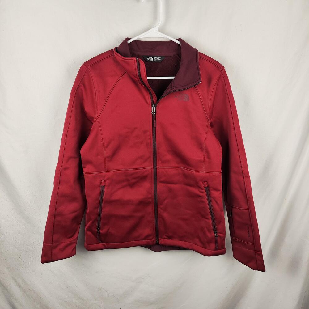 The North Face Jacket Womens Medium Red Apex Softshell Full Zip Pockets Logo